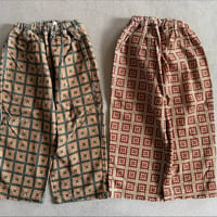 retro pattern corduroy pants / 2col