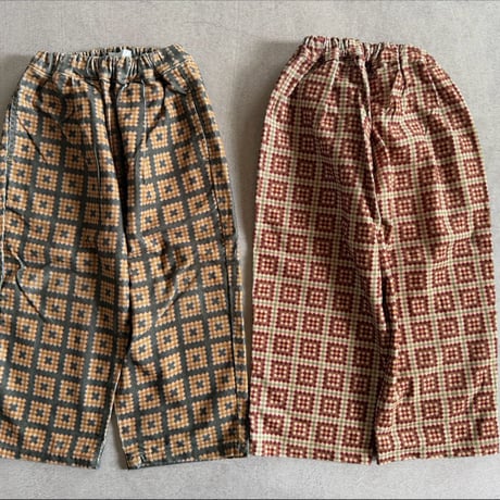 retro pattern corduroy pants / 2col