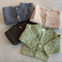 curl yarn knit cardigan / 4col