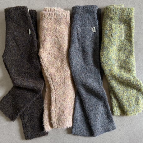 curl yarn knit leggings / 4col