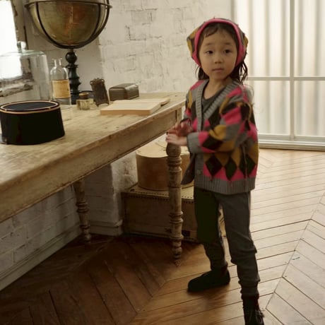 argyle knit scarf / 3col