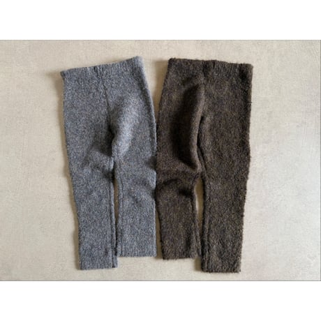 curl yarn knit leggings / 4col