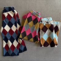 argyle knit pants / 3col