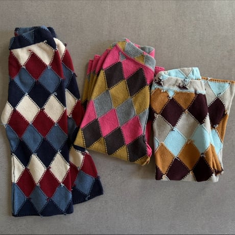 argyle knit pants / 3col