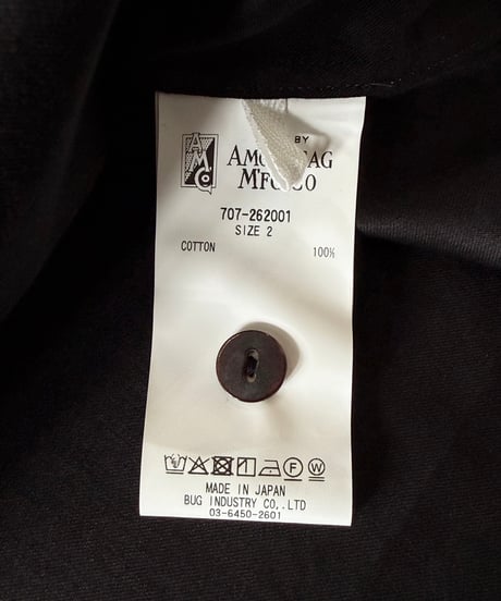 AMOSKEAG / OPEN COLLAR SHIRT -BLACK-