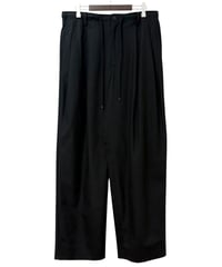 MARKAWARE / Organic Cotton Survival Cloth® / Double Pleated Easy Trousers -Black-