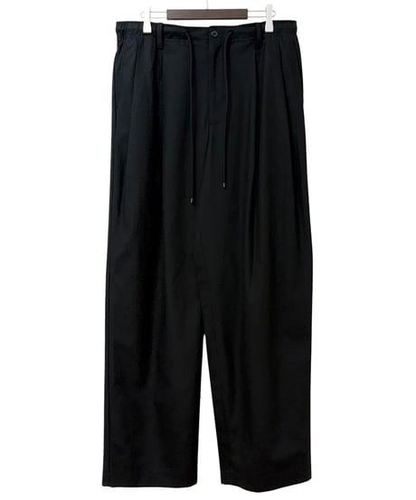 MARKAWARE / Organic Cotton Survival Cloth® / Double Pleated Easy Trousers -Black-
