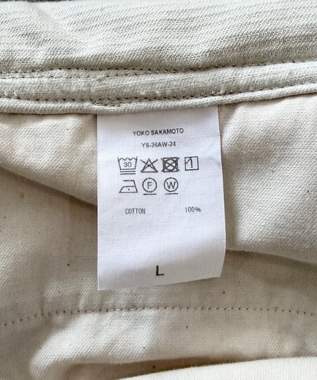 YOKO SAKAMOTO / WORK BLOUSE corduroy -IVORY-