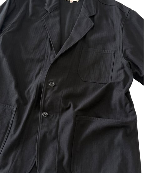 YOKO SAKAMOTO / WORK SUIT JACKET herringbone -BLACK-
