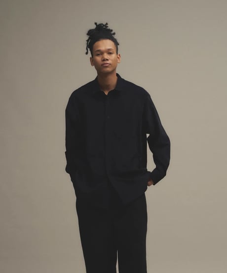 THE DAY / ORGANIC COTTON CORDUROY SHIRT -BLACK-