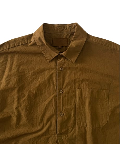 YOKO SAKAMOTO / PULLOVER SHIRT mix high count typewriter -AMBER-