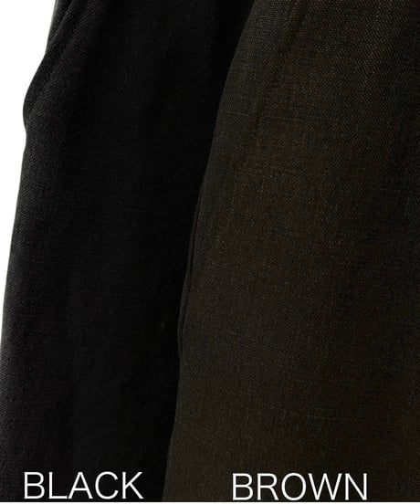 YOKO SAKAMOTO /  WIDE EASY PANTS max high count hemp -BLACK-