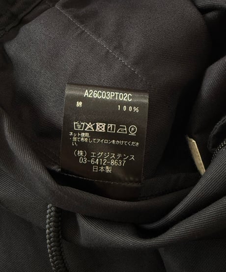 MARKAWARE / Organic Cotton Survival Cloth® / Double Pleated Easy Trousers -Black-