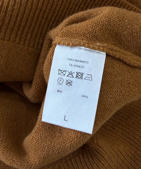 YOKO SAKAMOTO / CREW NECK KNIT super fine wool -ORANGE-