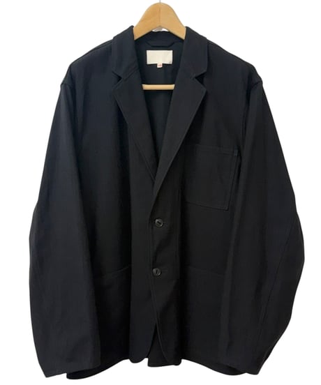 YOKO SAKAMOTO / WORK SUIT JACKET herringbone -BLACK-
