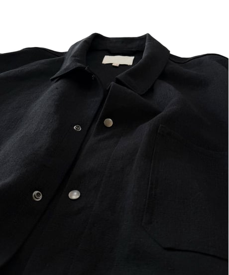 YOKO SAKAMOTO /  WORK SHIRT max high count hemp -BLACK-