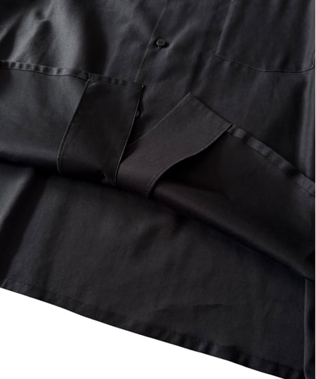 AMOSKEAG / OPEN COLLAR SHIRT -BLACK-