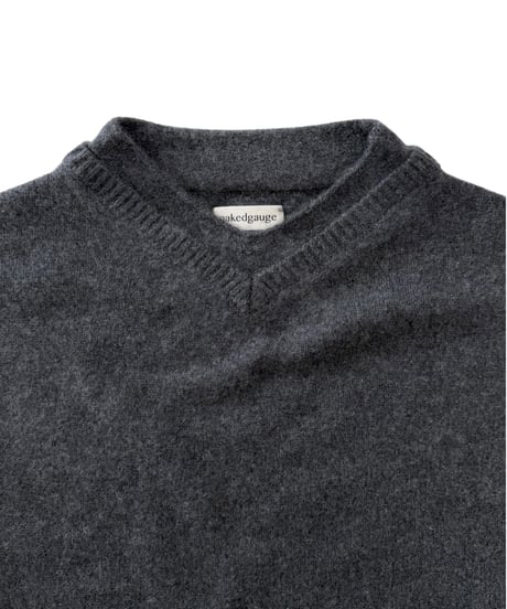 nakedgauge / COMFORT TOUCH DOUBLE COLLAR PULLOVER -CHARCOAL-