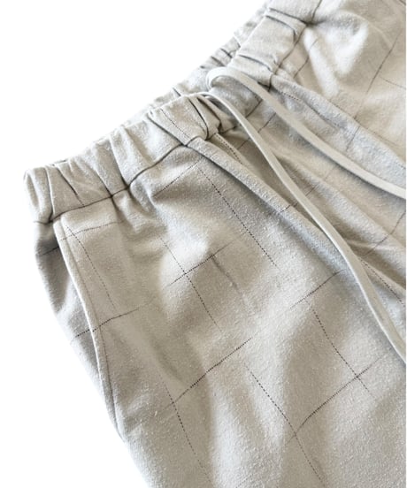 YOKO SAKAMOTO / BAGGY EASY PANTS brushed flannel -BEIGE-