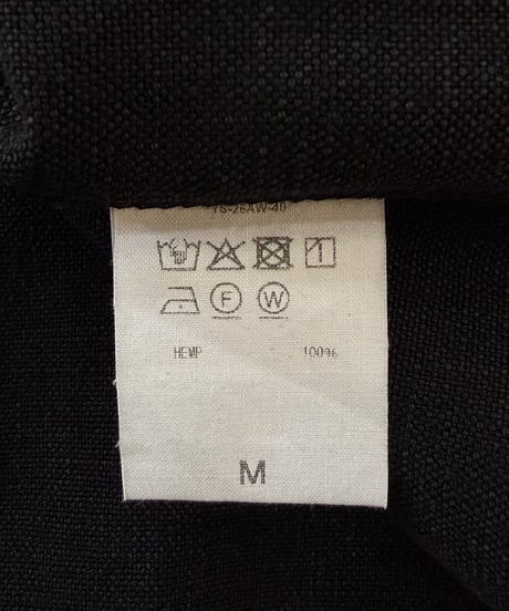 YOKO SAKAMOTO /  WORK SHIRT max high count hemp -BLACK-