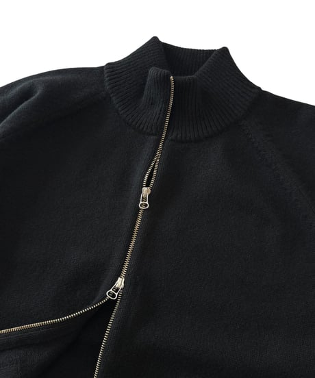 YOKO SAKAMOTO / DRIVERS KNIT wool×cashimere×silk -BLACK-