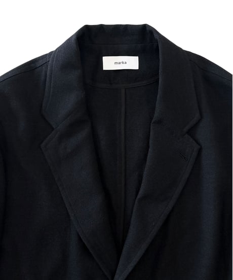 marka / Tumbled Wool Serge / Stroll Around Jacket -Chambray Black-