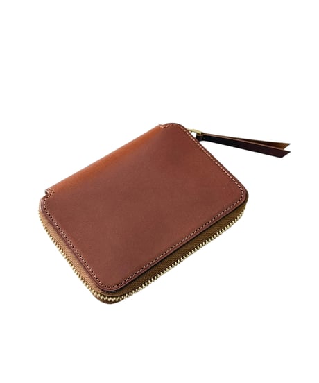 Post Production / MID WALLET vachetta -TEAK-
