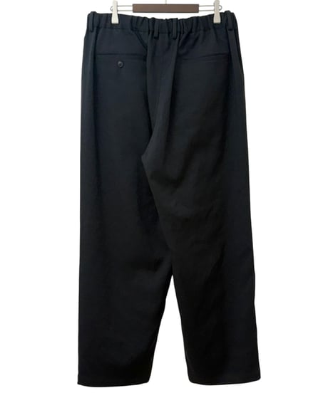 YOKO SAKAMOTO / DOUBLE PLEATED WIDE EASY PANTS brushed gabardine -BLACK-