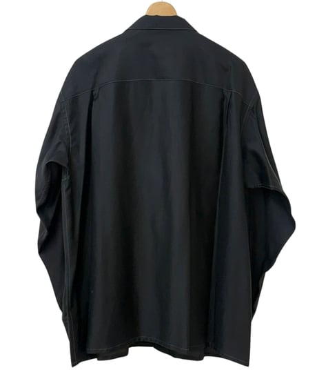 AMOSKEAG / OPEN COLLAR SHIRT -BLACK-