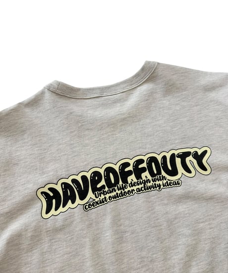 【26SS】  HAVEOFFDUTY / LUMINESCENCE LOGO TEE -OATMEAL-