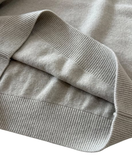 YOKO SAKAMOTO / CREW NECK KNIT super fine wool -ECRU-