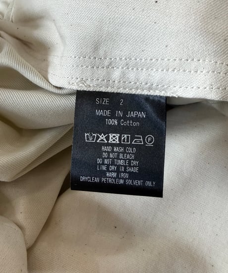 MARKAWARE / Organic Cotton Survival Cloth® / Double Pleated Easy Trousers -Ivory-