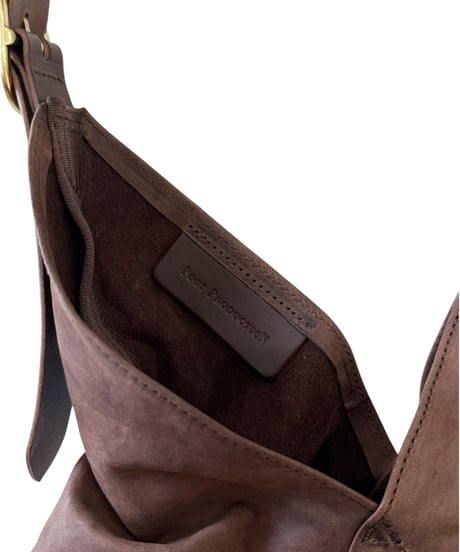 Post Production / HOBO BAG horse nuback -VINTAGE BROWN-