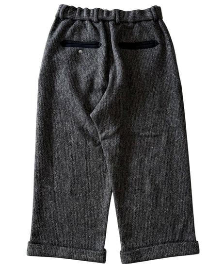 YOKO SAKAMOTO / BC CROPPED TROUSERS beach cloth -CHARCOAL GRAY-