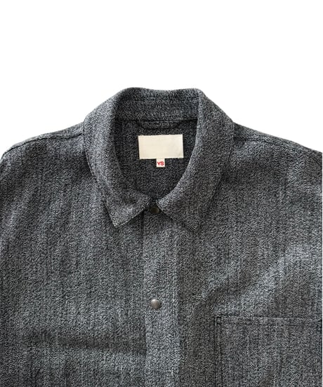 YOKO SAKAMOTO /  WORK SHIRT max high count hemp -BLACK×BEIGE-