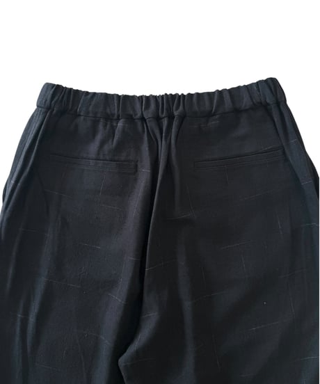YOKO SAKAMOTO / WIDE EASY PANTS brushed flannel -BLACK-