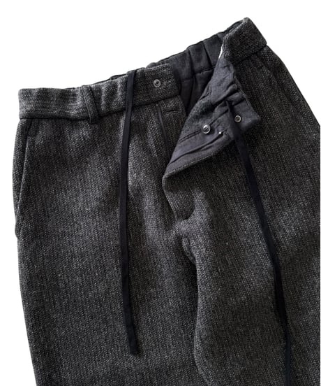 YOKO SAKAMOTO / BC CROPPED TROUSERS beach cloth -CHARCOAL GRAY-