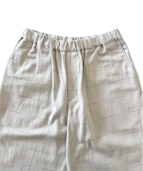 YOKO SAKAMOTO / BAGGY EASY PANTS brushed flannel -BEIGE-