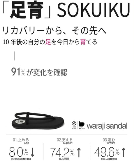 buntA waraji sandal "onyx"