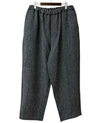 YOKO SAKAMOTO /  WIDE EASY PANTS max high count hemp -BLACK×BEIGE-