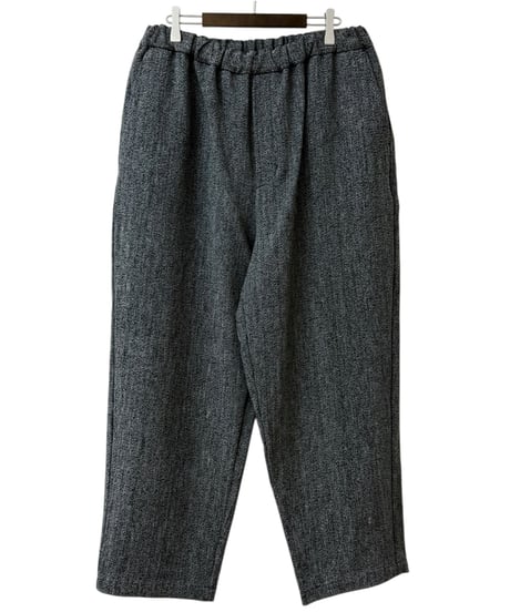 YOKO SAKAMOTO /  WIDE EASY PANTS max high count hemp -BLACK×BEIGE-