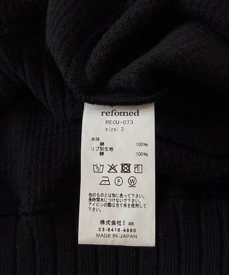 refomed / AZEAMI HENRY THERMAL - BLACK-