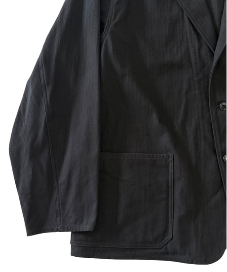 YOKO SAKAMOTO / WORK SUIT JACKET herringbone -BLACK-