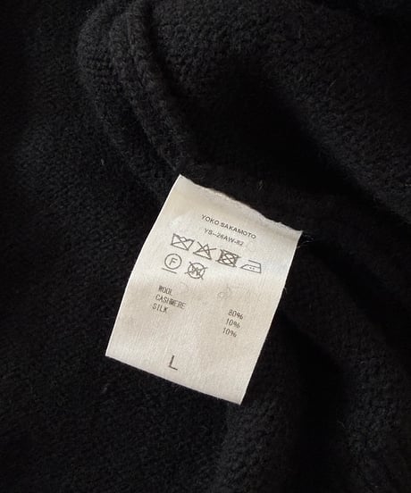 YOKO SAKAMOTO / DRIVERS KNIT wool×cashimere×silk -BLACK-