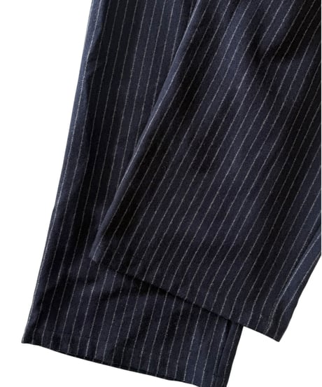 Urig / STRIPE WIDE EASY PANTS -NAVY STRIPE-