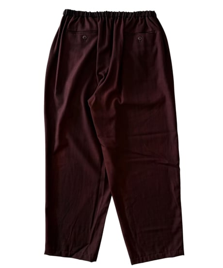 YOKO SAKAMOTO / RELAX EASY PANTS wool gabardine -BLACK×BROWN-