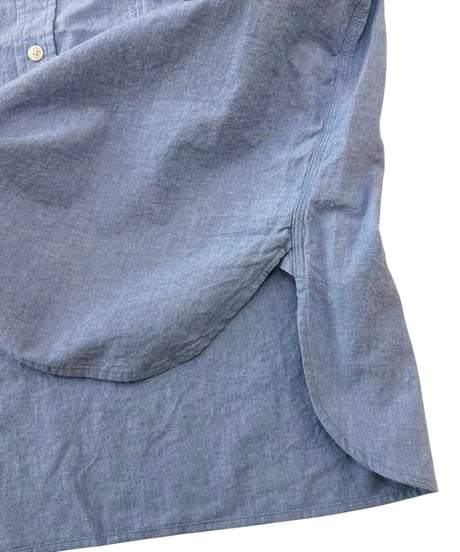 SANMONT / Cotton Chambray Work Shirt - BLUE -