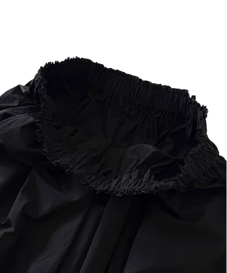Nomàt / SHIRRING SKIRT -BLACK-