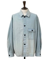 refomed / SKIP BOX SHIRT "DENIM USED" -USED WASH-