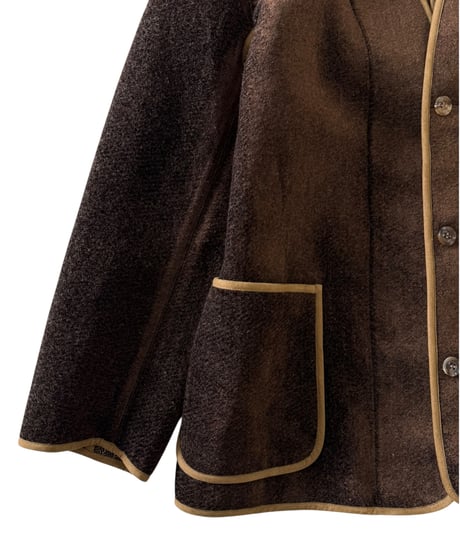 Nomàt / REVERSIBLE JK needle wool -BROWN-